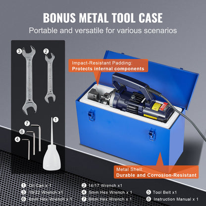 1000 W elektrischer hydraulischer Bewehrungsschneider für bis zu 3/4 Zoll #6 (4–20 mm) Bewehrungsstahl