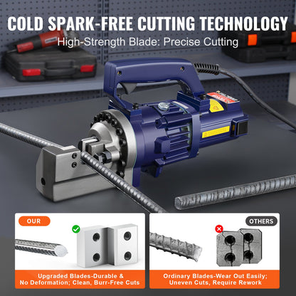 1000 W elektrischer hydraulischer Bewehrungsschneider für bis zu 3/4 Zoll #6 (4–20 mm) Bewehrungsstahl