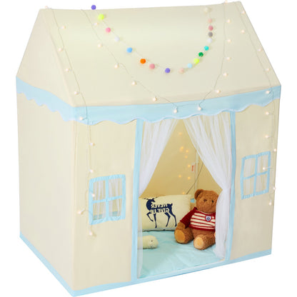 Kids Lektält Barntält för 1-5 år gamla småbarnstält med matta och lampa