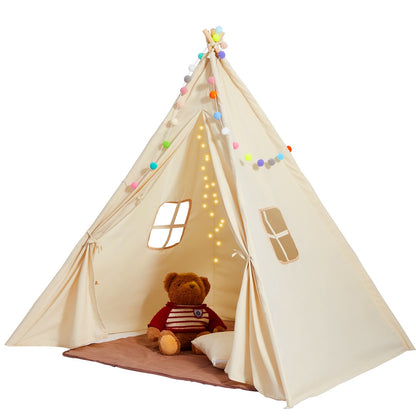 Kinderspielzelt, Tipi-Zelt für 1–5-jährige Kleinkinder, Zelt mit Teppichbällen