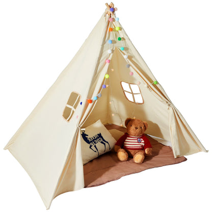 Kinderspielzelt, Tipi-Zelt für 1–5-jährige Kleinkinder, Zelt mit Teppichbällen