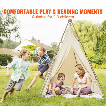 Kids lektält tipi-tält för barn hopfällbart småbarnstält med matta och väska