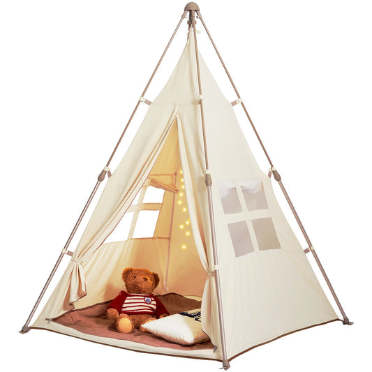 Kinderspielzelt Tipi Zelt für Kinder Faltbares Kleinkindzelt mit Matte und Tasche