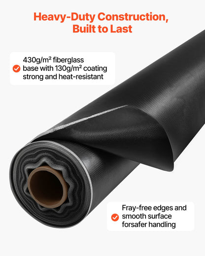 Welding Blanket Roll, 5 x 150 FT Silicone Coated Fiberglass Welding Blanket, Up to 1800°F Heat Resistant Safety Protection Blankets, Flame Retardant Fireproof Insulation Mat Roll