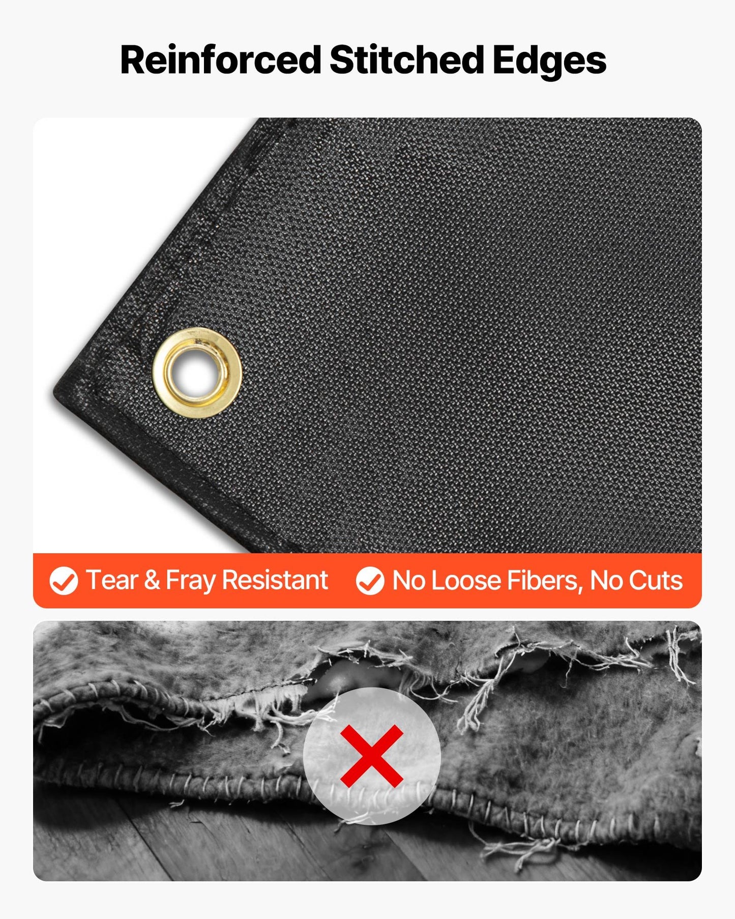 Welding Blanket, 6 x 8 FT Silicone Coated Fiberglass Welding Blanket, Up to 1800°F Heat Resistant Safety Protection Blankets, Flame Retardant Fireproof Insulation Mat with Metal Grommets