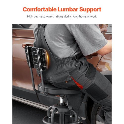 Shop Pall Justerbar höjd Garage Arbetssäte 300 lbs Last med ryggstöd |  EU