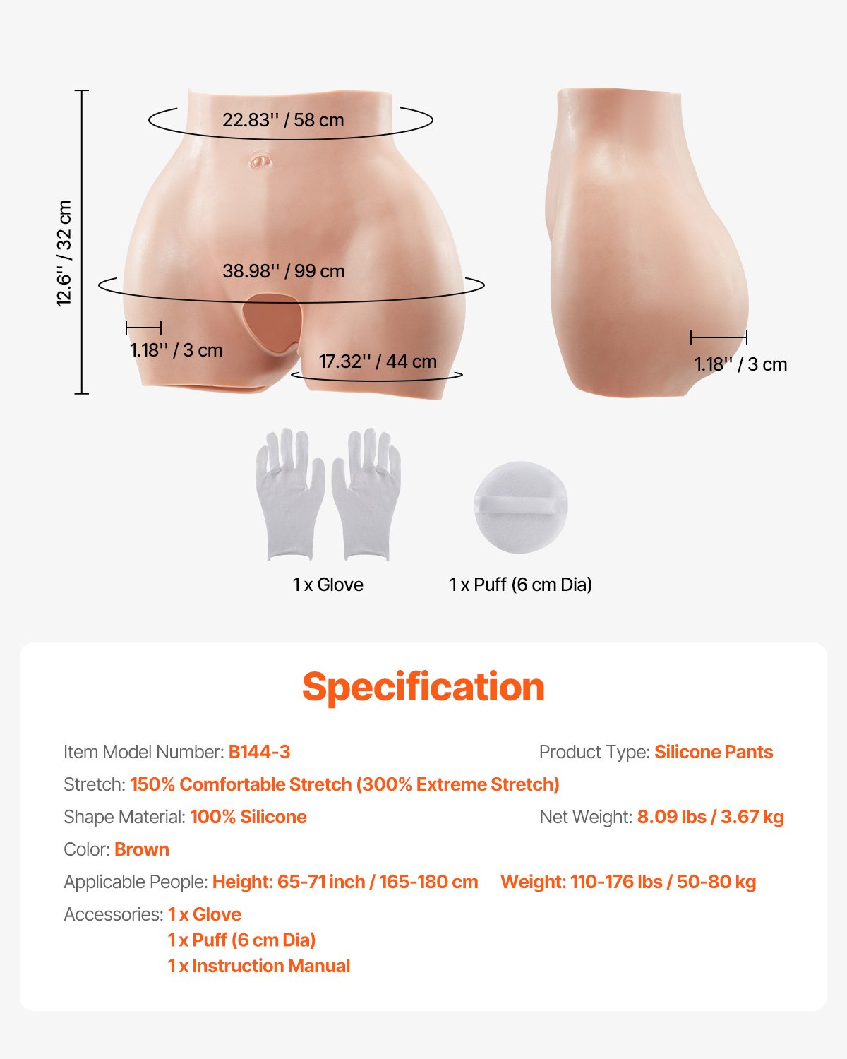 Silicone Butts Hip Enhancer Shapewear Trosa för Crossdresser Drag Queen