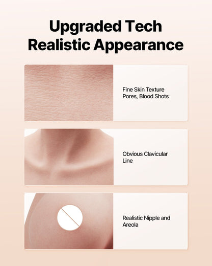 Silikonbröstskydd C-kupa höghalsade falska bröst för Cosplay Drag Queen