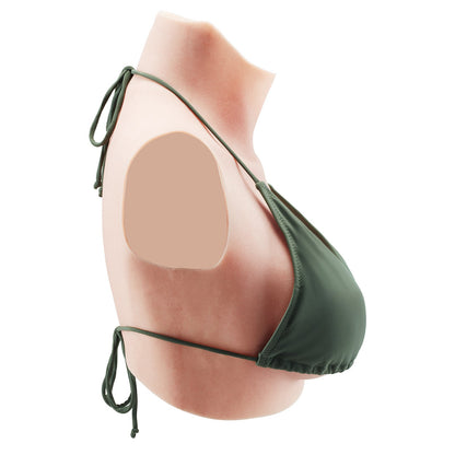 Silikonbröstskydd C-kupa höghalsade falska bröst för Cosplay Drag Queen