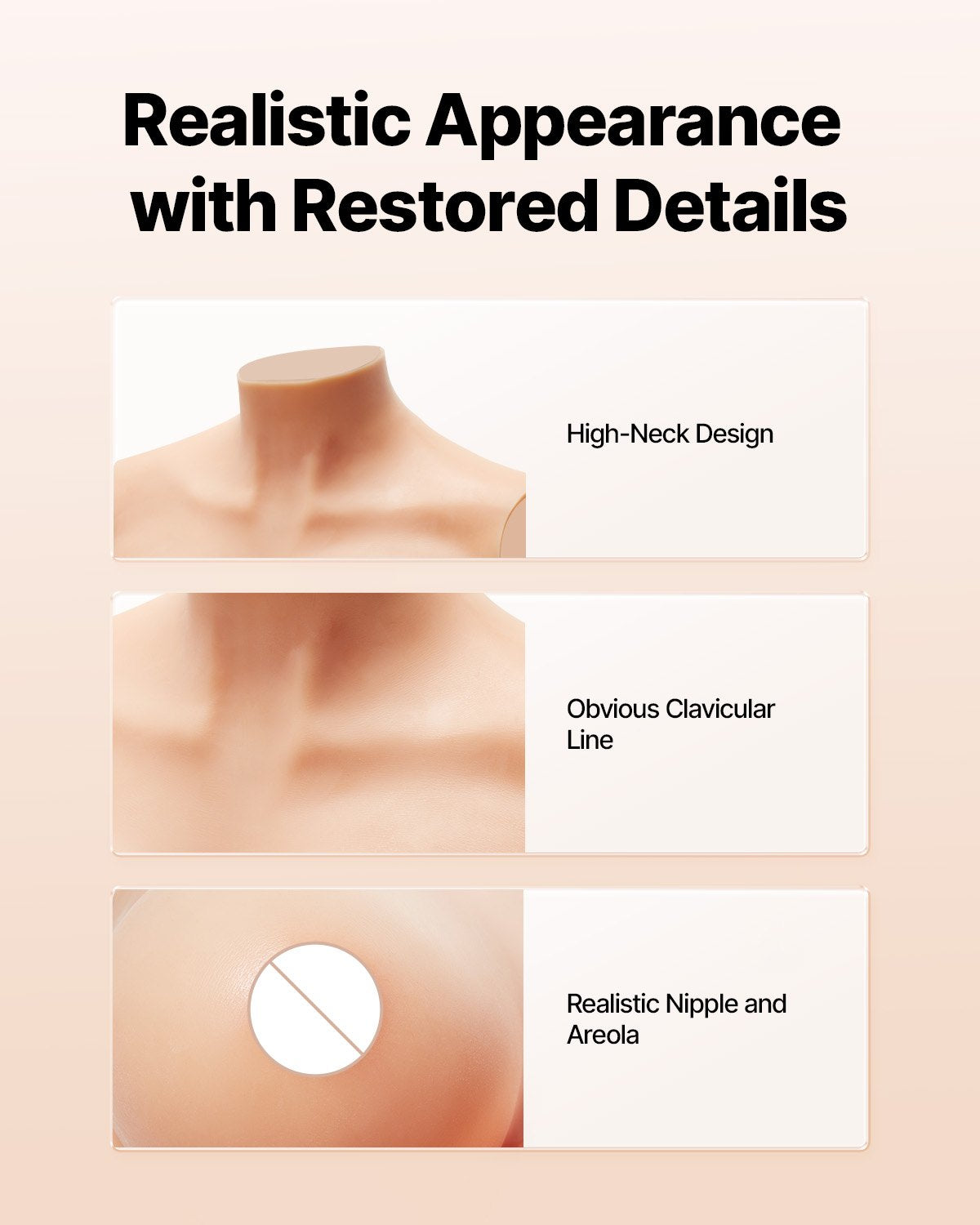 Silikonbröstplatta E-Cup höghalsade falska bröst för Cosplay Drag Queen