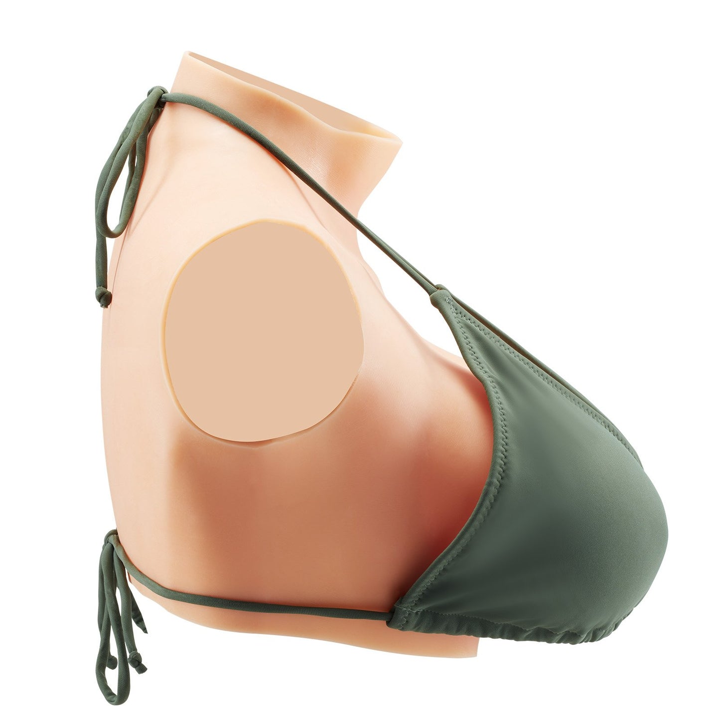 Silikonbröstplatta E-Cup höghalsade falska bröst för Cosplay Drag Queen