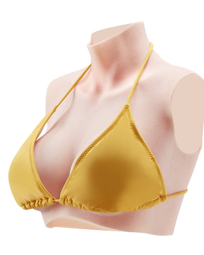 Silikonbrüste D-Cup High Neck Fake Boobs für Cosplay Drag Queen