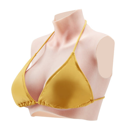 Silikonbrüste D-Cup High Neck Fake Boobs für Cosplay Drag Queen