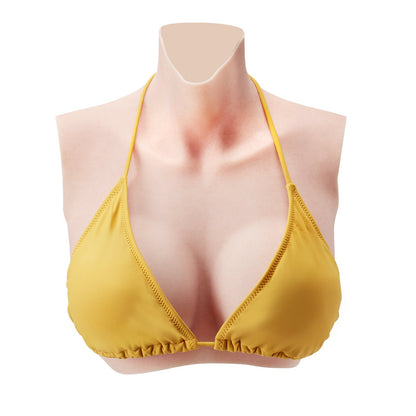 Silikonbrüste D-Cup High Neck Fake Boobs für Cosplay Drag Queen