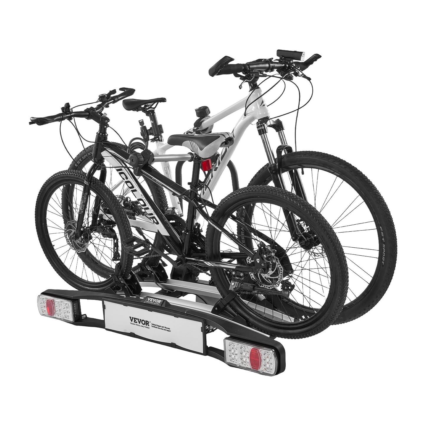 Bike holder for 2 bikes Lockable towbar Bike holder Fits 5 cm receiver