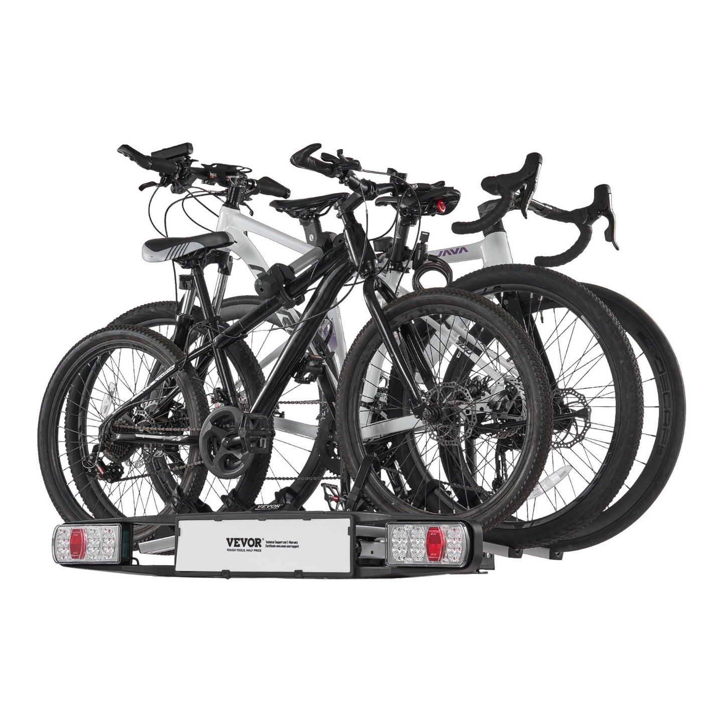 Bike holder for 3 bikes Lockable towbar Bike holder Fits 5 cm receiver