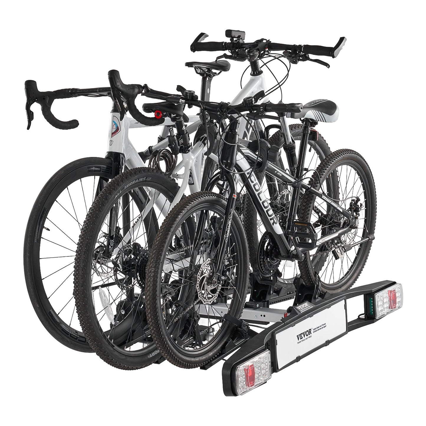 Fahrradträger für 3 Fahrräder Klappbarer Fahrradträger für Kupplungen Passend für 5 cm Aufnahmen