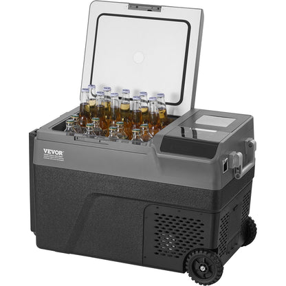 Tragbarer Auto-Kühlschrank mit Gefrierfach und Eisherstellungsfunktion, 35 l, Einzelzone