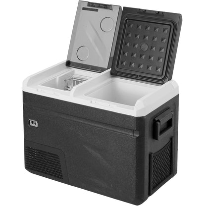 Tragbarer Auto-Kühlschrank mit Gefrierfach und Eisherstellungsfunktion, 36 l, Dual Zone