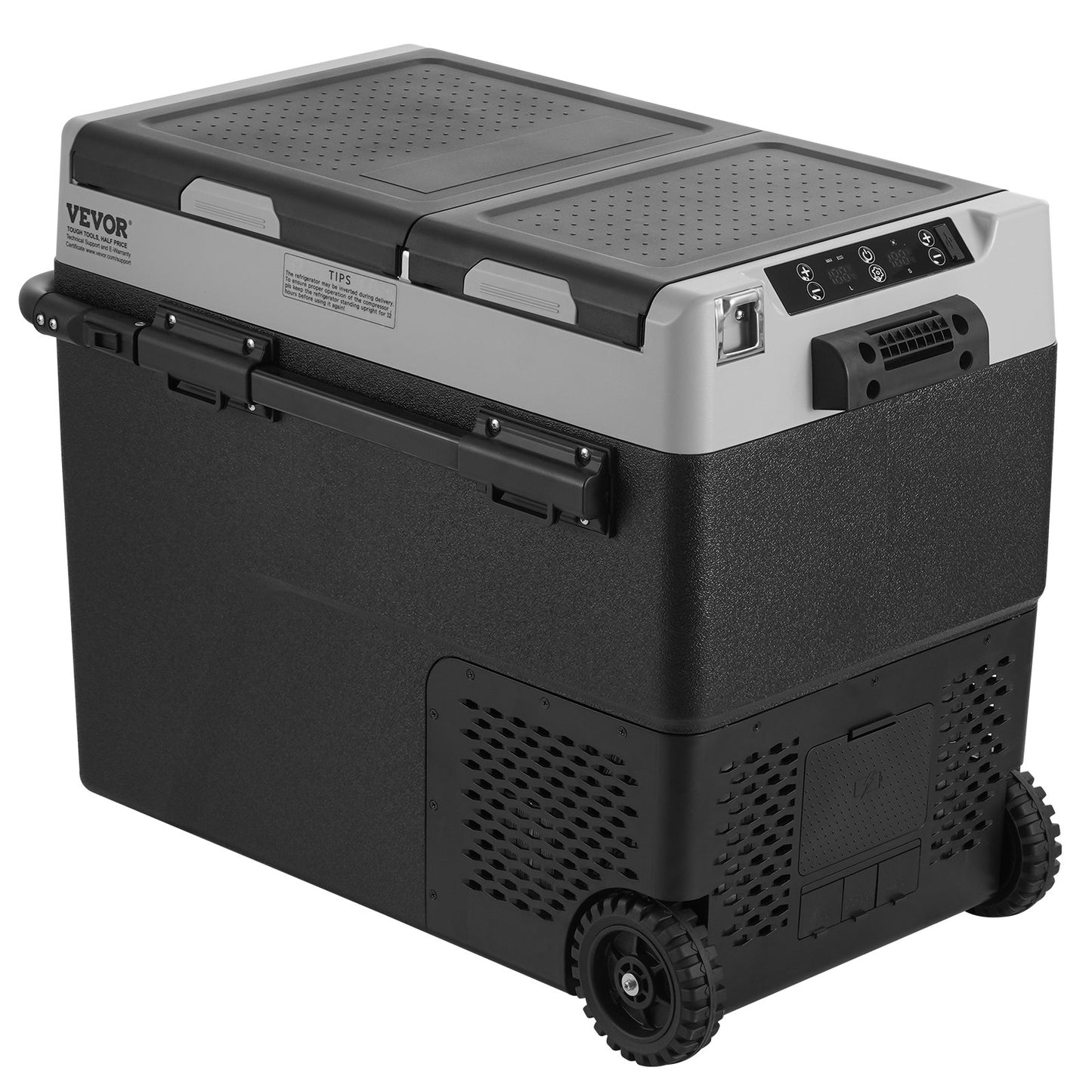 Tragbarer Autokühlschrank mit Gefrierfach, Kompressor, 58 l, Dual Zone, für Zuhause, Auto