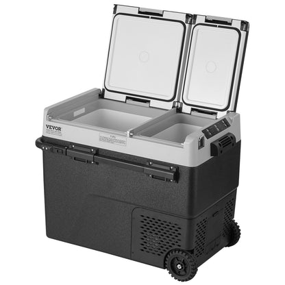 Tragbarer Autokühlschrank mit Gefrierfach, Kompressor, 58 l, Dual Zone, für Zuhause, Auto