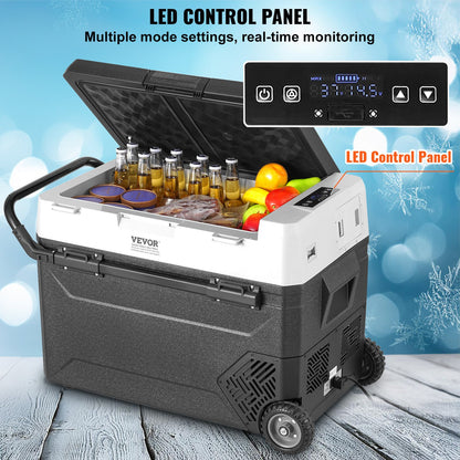 Tragbarer Autokühlschrank mit Gefrierfach, Kompressor, 60 l, Einzelzone, für Auto und Zuhause