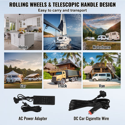 Tragbarer Autokühlschrank mit Gefrierfach, Kompressor, 60 l, Einzelzone, für Auto und Zuhause