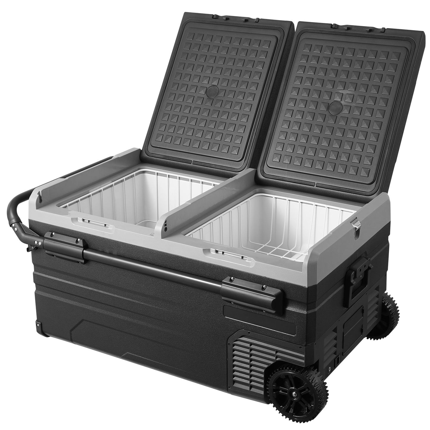 Tragbarer Autokühlschrank mit Gefrierfach, Kompressor, 95 l, Dual Zone, für Wohnmobile