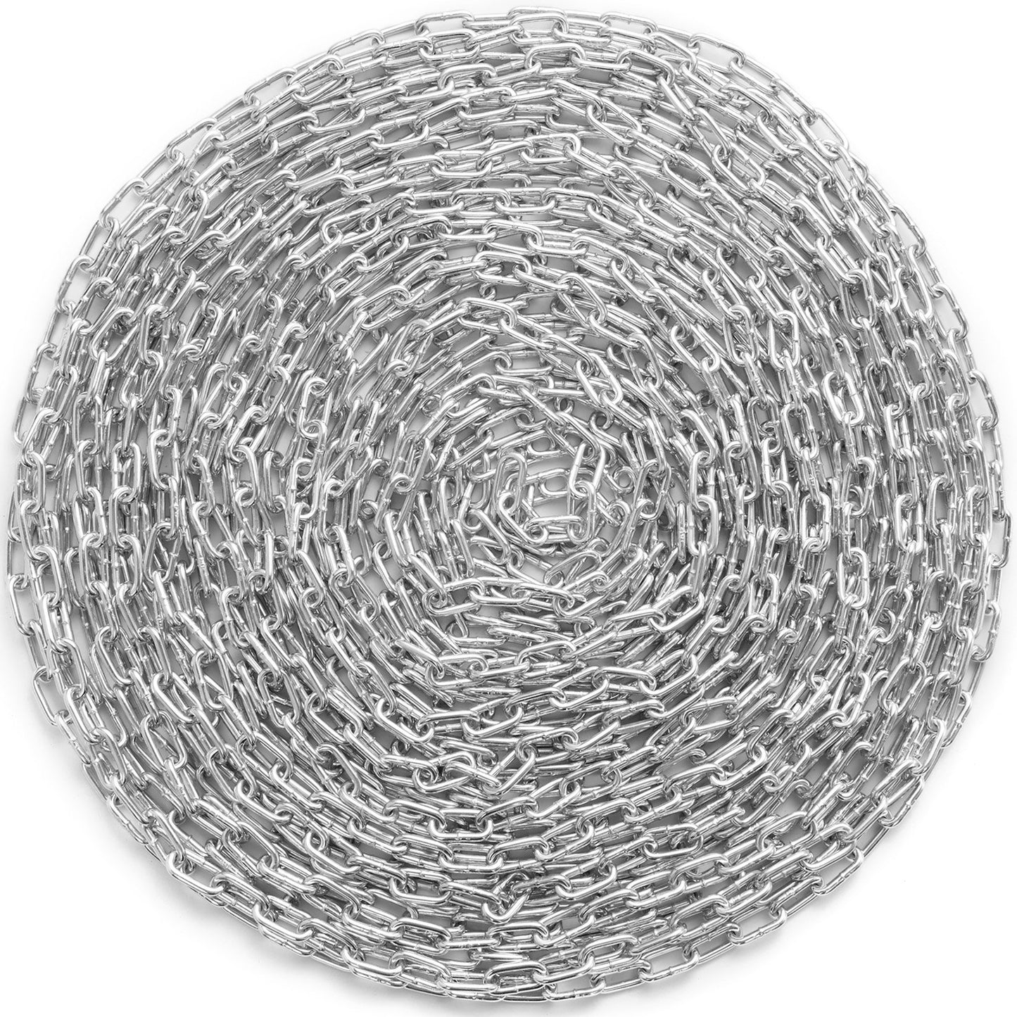 Zinc Plated Proof Coil Chain Carbon Steel Chain Loop 3/16" x 100' 1100lbs