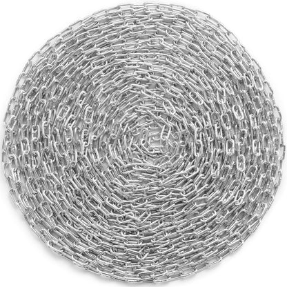 Zinc Plated Proof Coil Chain Carbon Steel Chain Loop 3/16" x 100' 1100lbs