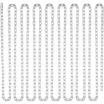 Zinc Plated Proof Coil Chain Carbon Steel Chain Loop 3/16" x 100' 1100lbs