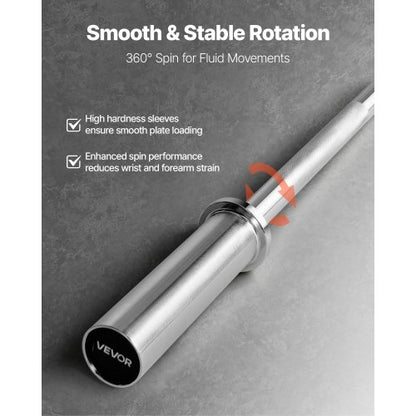 120 cm skivstång, passar 5 cm viktskivor, förkromad skivstång med räfflat grepp för styrketräning, tyngdlyftning, knäböj, marklyft, bänkpress, curl, overheadpress, 227 kg kapacitet |  EU