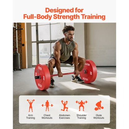 120 cm skivstång, passar 5 cm viktskivor, skivstång med räfflat grepp för styrketräning, tyngdlyftning, knäböj, marklyft, bänkpress, curl, overheadpress, kapacitet 226 kg |  EU