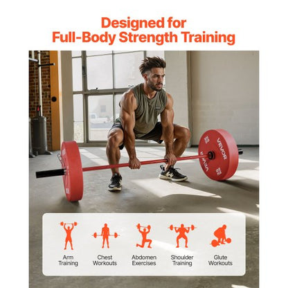 180 cm skivstång, passar 5 cm viktskivor, skivstång med räfflat grepp för styrketräning, tyngdlyftning, knäböj, marklyft, bänkpress, curl, overheadpress, 317 kg kapacitet |  EU