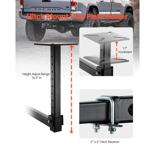 Schraubstock mit Kettenbefestigung und Hakenmontage, Schraubstockplattenhalter, 1/8-5 Zoll Kapazität | EU