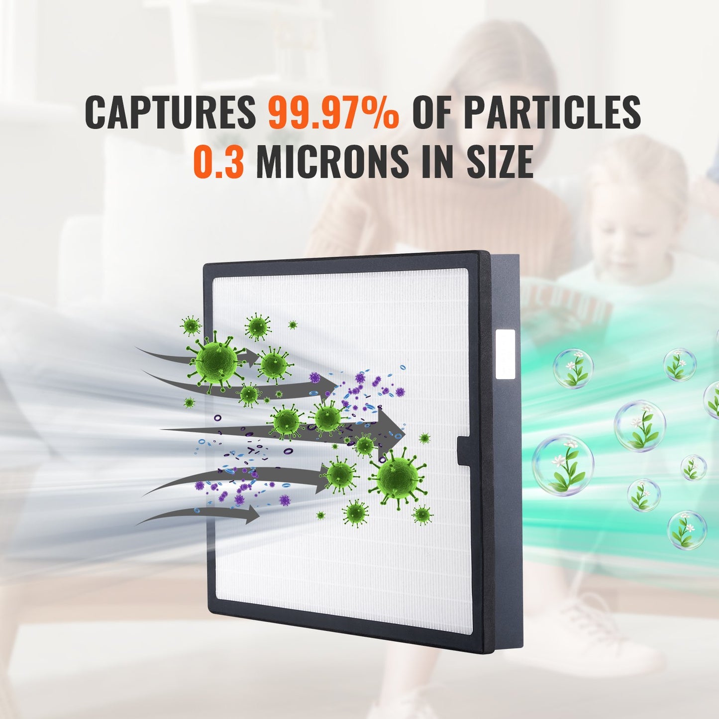 HEPA Air Filter, 15.75'' x 15.75'' Air Filter Replacement, High Efficiency Stage 3 Filters Compatible with BlueDri &amp; Scrubber, Air Purifier, Water Damage Restoration Equipment