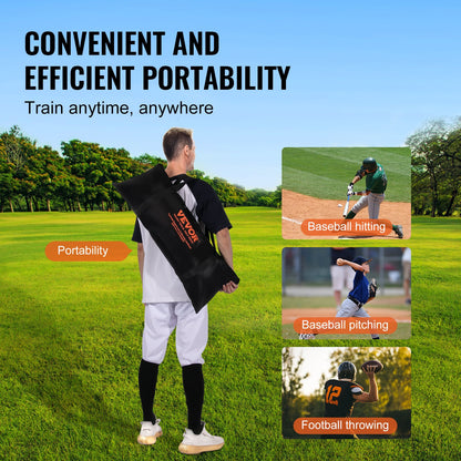 8 x 8 ft Football Coach Throwing Net, Training Throwing Goal Training Net with 5 Goal Pockets, Knotless Netting Includes Hoop Frame and Portable Bag, Improve QB Throwing Accuracy, Red