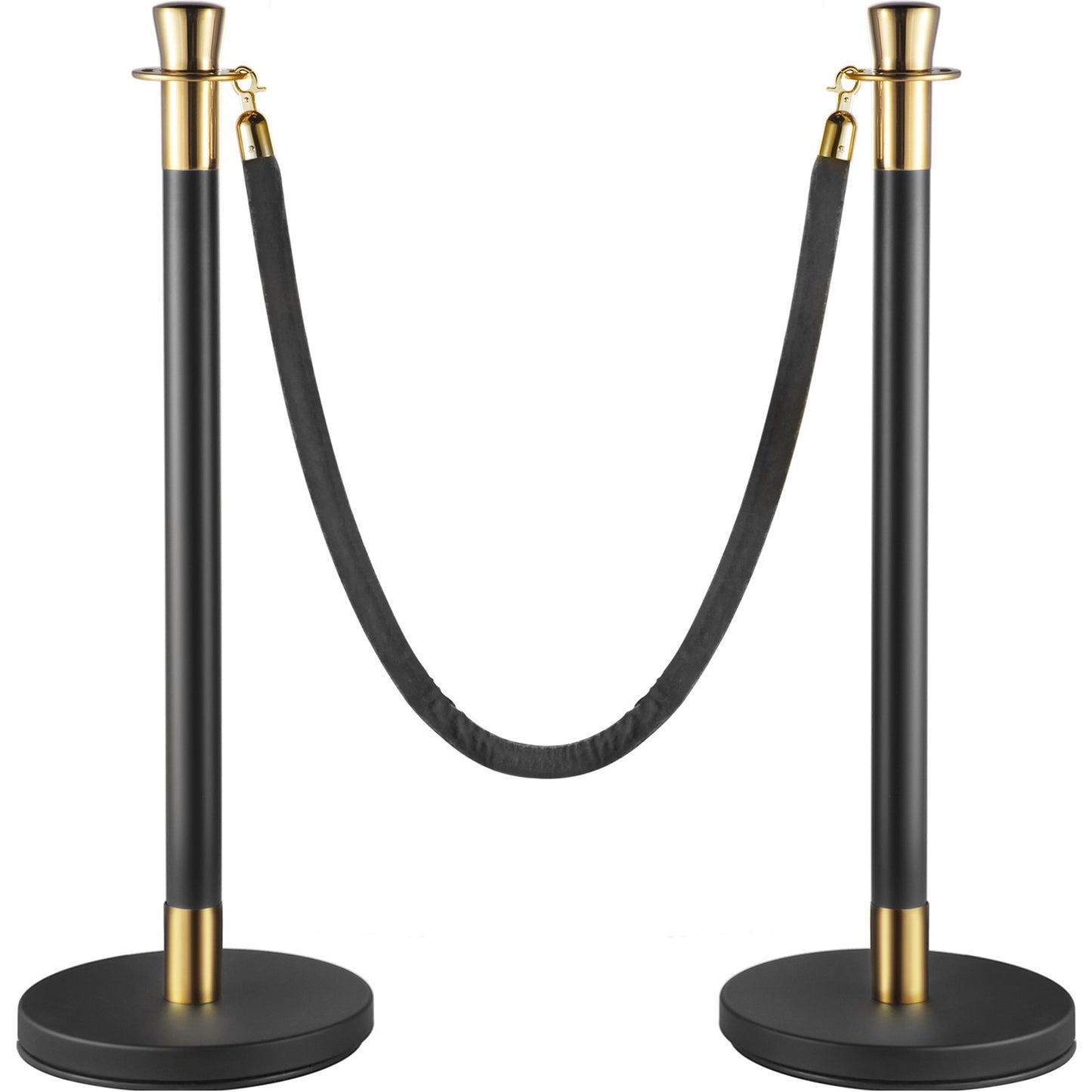 Crowd Control Stanchion Stanchion Set 6 pieces set with black velvet rope