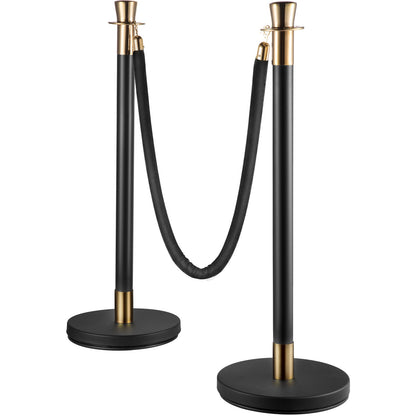 Crowd Control Stanchion Stanchion Set 6 pieces set with black velvet rope