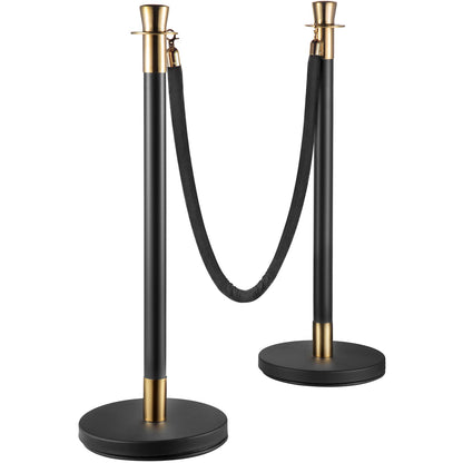Crowd Control Stanchion Stanchion Set 6 pieces set with black velvet rope