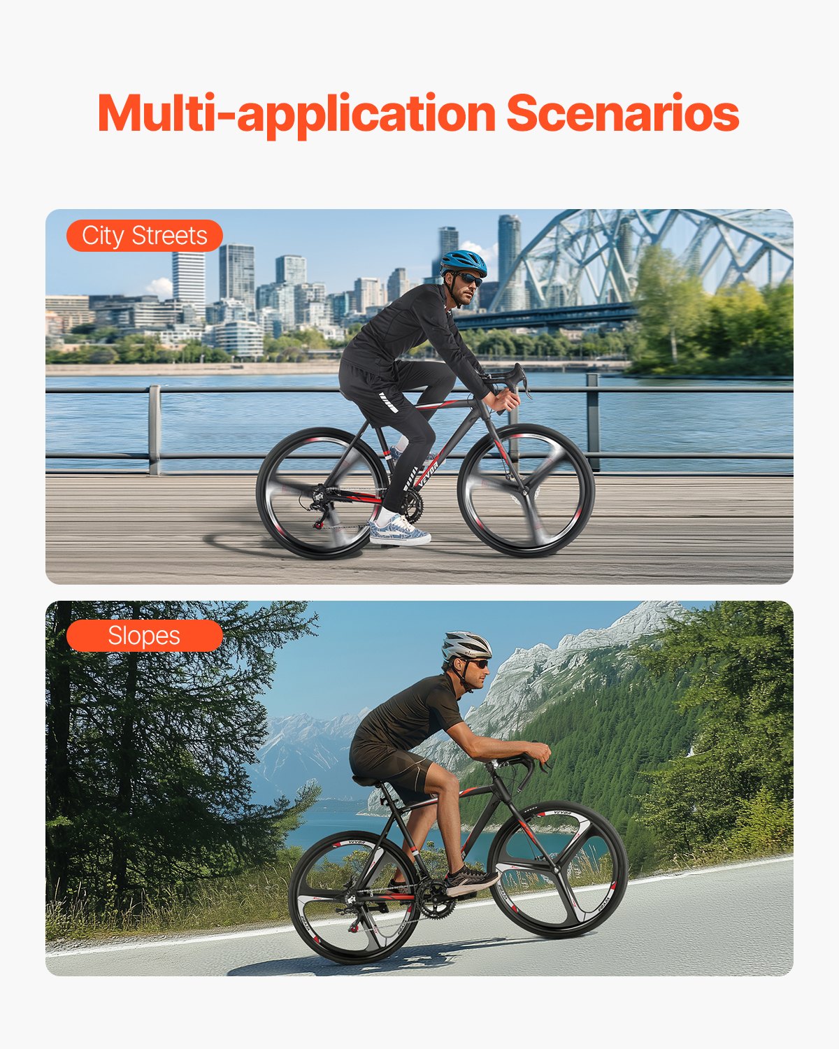 Road Bike, 700C Wheels Racing Bike, SHIMANO 14 Speeds Drivetrain City Commuter Road Bicycle, Urban Adult Sport Bike with Lightweight Aluminum Alloy Frame, Drop Bar, Disc Brake, for Men Women