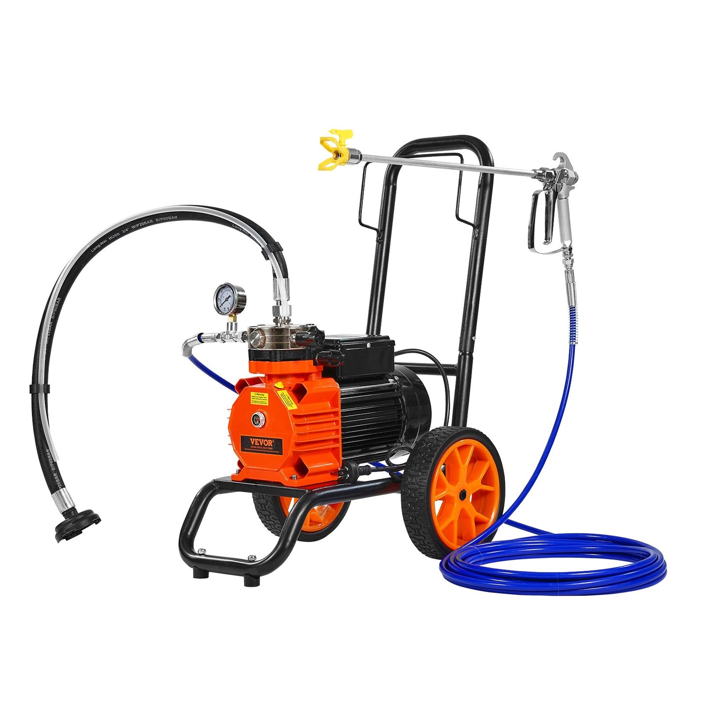 Cart Airless Paint Sprayer Membrane Paint Airless Sprayer 1100W Electric