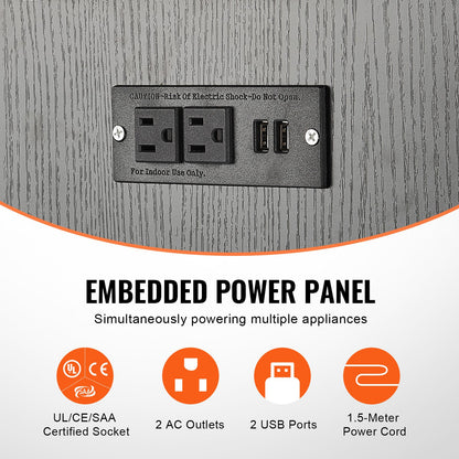 Aquarium Stand, 20 Gallon Fish Tank Stand, 25.6 x 16.5 x 31.9 in Steel and MDF Turtle Tank Stand, 167.6 lbs Load Capacity, Reptile Tank Stand with Storage Cabinet and Built-in Power Panel, Black