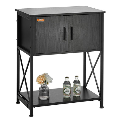 Aquarium Stand, 20 Gallon Fish Tank Stand, 25.6 x 16.5 x 31.9 in Steel and MDF Turtle Tank Stand, 167.6 lbs Load Capacity, Reptile Tank Stand with Storage Cabinet and Built-in Power Panel, Black