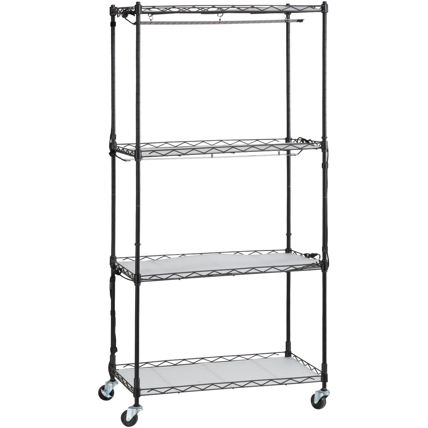 Plant Stand med Grow Lights 4 Eters 45W 49,8" Tall Plant Grow Hylla