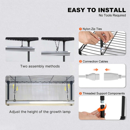 Plant Stand with Grow Light, 4 Tiers Plant Shelf with 3000K 180W LED Full Spectrum Light for Indoor Plants, Grow Light Shelf with Timer for Seed Starting 35.4" L x 13.8" W x 59.1" H