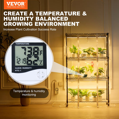 Gewächshaus für den Innenbereich mit Pflanzenlicht, 4 Ebenen, 180 W, 149,9 cm Pflanzenlichtregal