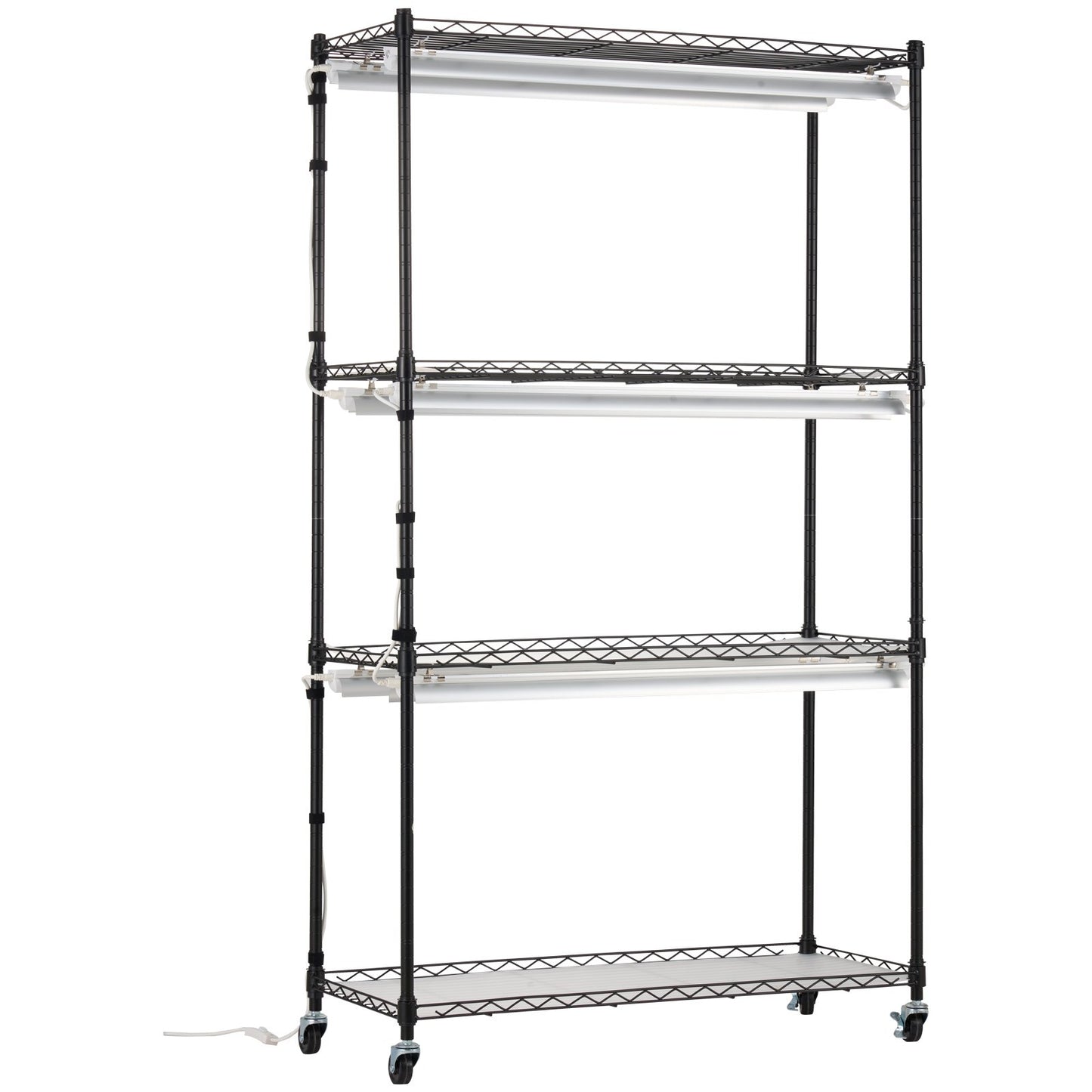 Gewächshaus für den Innenbereich mit Pflanzenlicht, 4 Ebenen, 180 W, 149,9 cm Pflanzenlichtregal