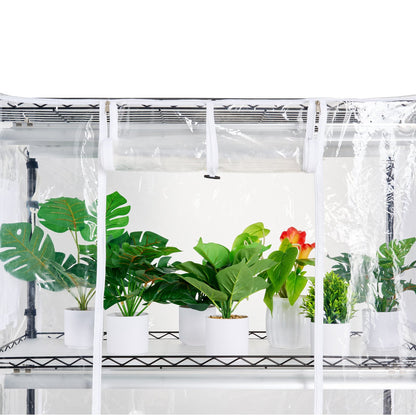 Gewächshaus für den Innenbereich mit Pflanzenlicht, 4 Ebenen, 180 W, 149,9 cm Pflanzenlichtregal