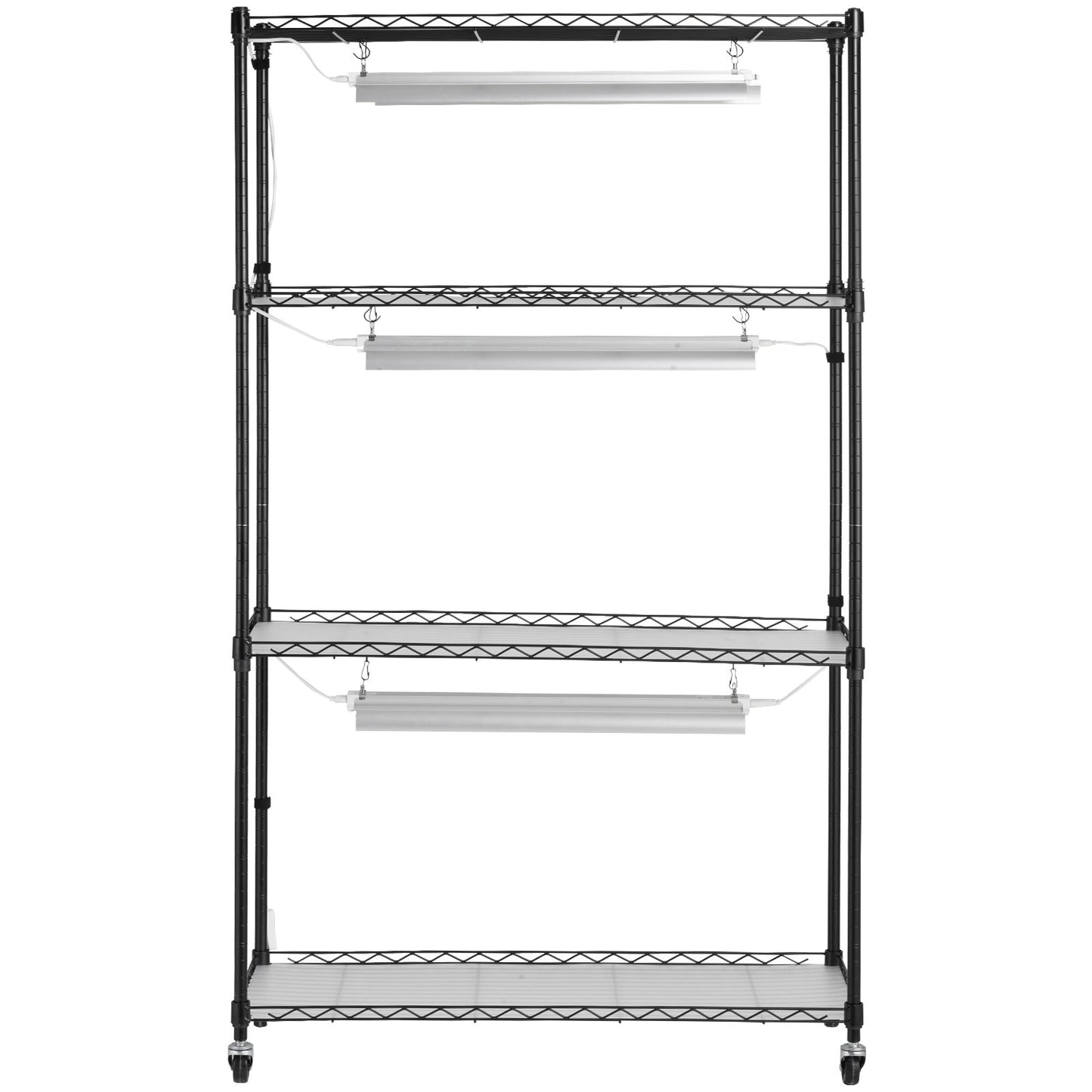 Plant Stand med Grow Lights 4 våningar 90W 59" Tall Plant Grow Hylla